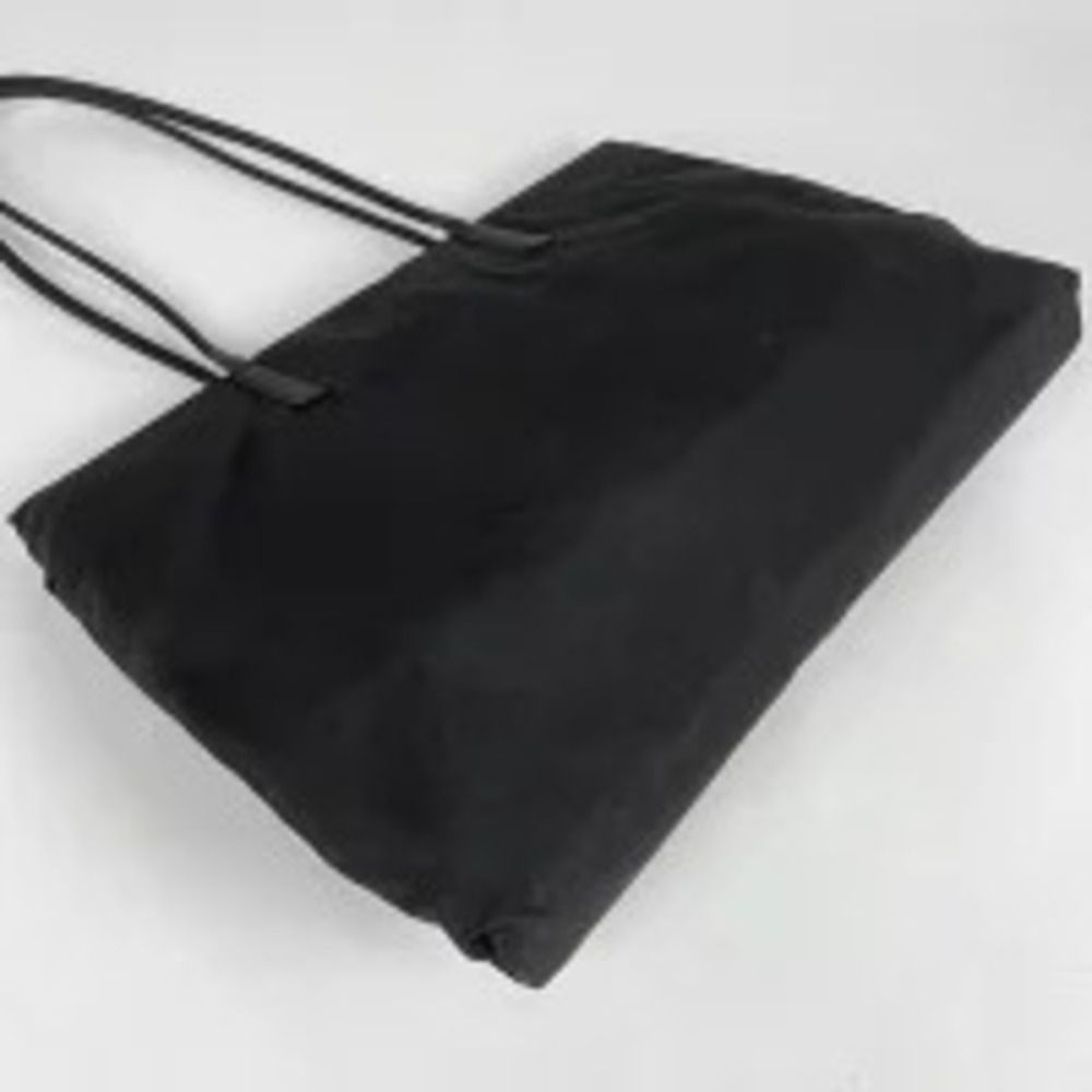 Prada black bag tote plate nero handbag shoulder